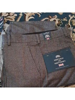 The Savile Row Co.London Black &White Checker Men's Pants       NWT Size 30X30